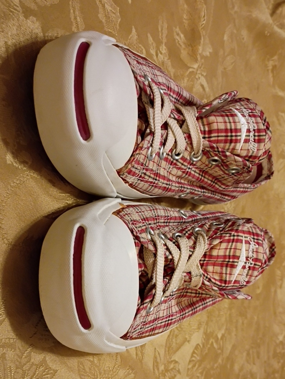 CONVERSE Jack Purcell Red, Blue Low-Top Canvas Sneaker Women's 9.0 Men's 7.5 - Picture 2 of 11